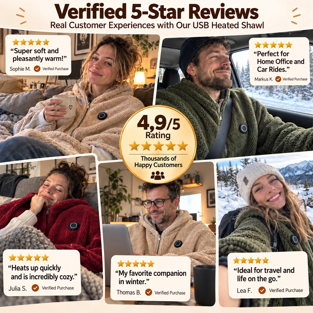 ❄️ Stay Warm All Winter — Portable Electric Heated Blanket Shawl
