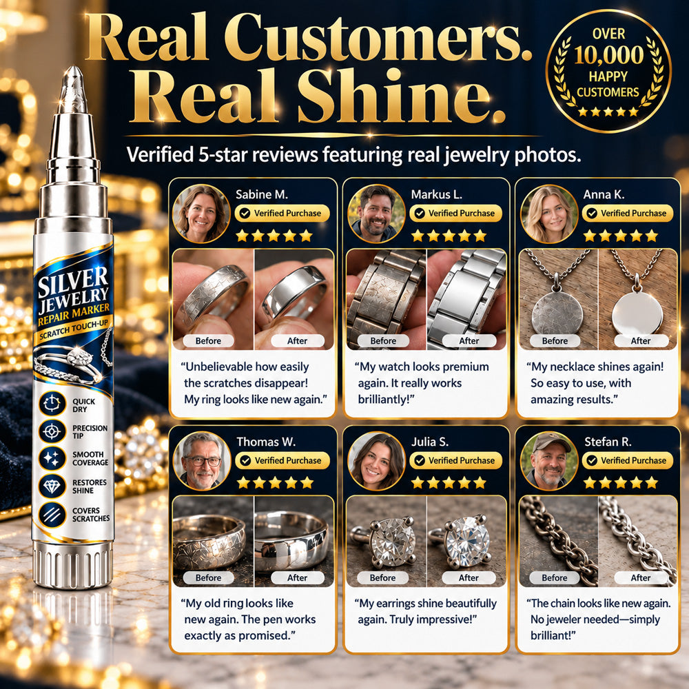 🎄🎉Pre-Christmas Sale，Jewelry Scratch Repair and Touch-Up Pen,✨ Refresh the Look of Worn Silver-Coloured Finishes