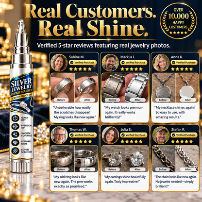 🎄🎉Pre-Christmas Sale，Jewelry Scratch Repair and Touch-Up Pen,✨ Refresh the Look of Worn Silver-Coloured Finishes