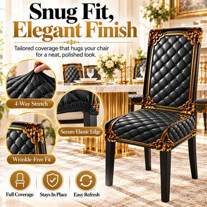 ⏳Time-Limited Special⏰Washable Stretch Chair Cover – Baroque Gilded Print, High‑Density Elastic Fabric ✨
