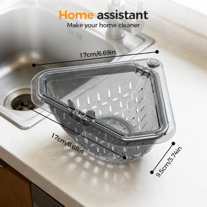 🧺🔄Magnetic Sink Drain Basket🖐️ No-Touch Sink Strainer – Press, tip & keep your hands clean. 🧲 Magnetic, 📐 space-saving & 🧺 mess-free.