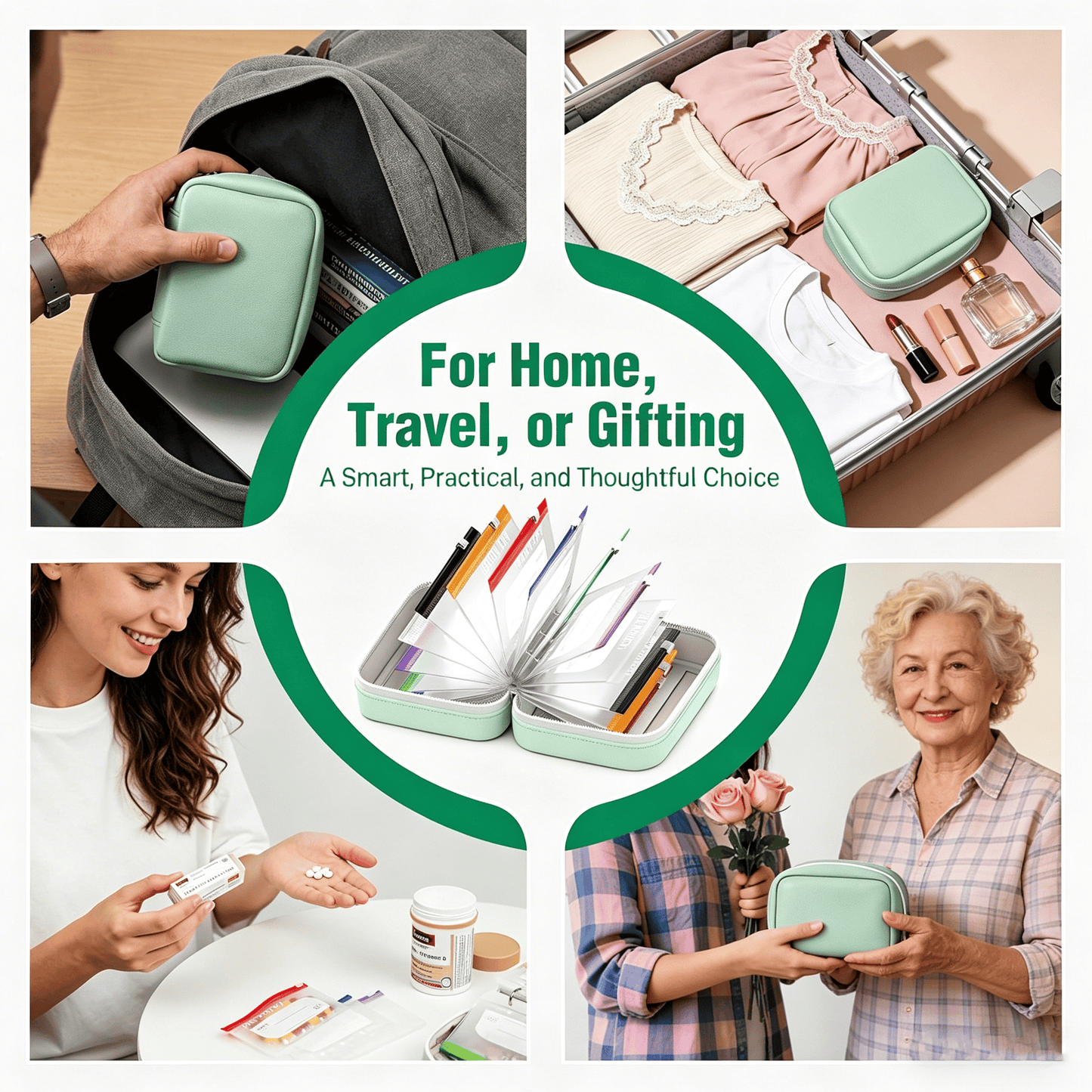 🥳2026 HOT SALE💞UP TO 50% OFF!!💊 A8 Waterproof 14 Color-cc Organizer – Portable Binder-Style Weekly Travel Medicine Storage Case for Pills, Vitamins & Supplements