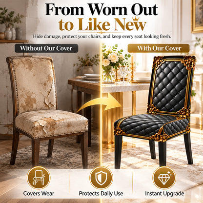⏳Time-Limited Special⏰Washable Stretch Chair Cover – Baroque Gilded Print, High‑Density Elastic Fabric ✨