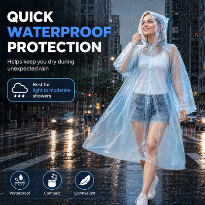 🌧️50% OFF NOW! Pocket‑Size Disposable Raincoat for Unexpected Showers, Compact Ball‑Packaged Waterproof Emergency Poncho, One‑Size‑Fits‑All Lightweight Rain Protection for Travel, Hiking & Outdoor Events