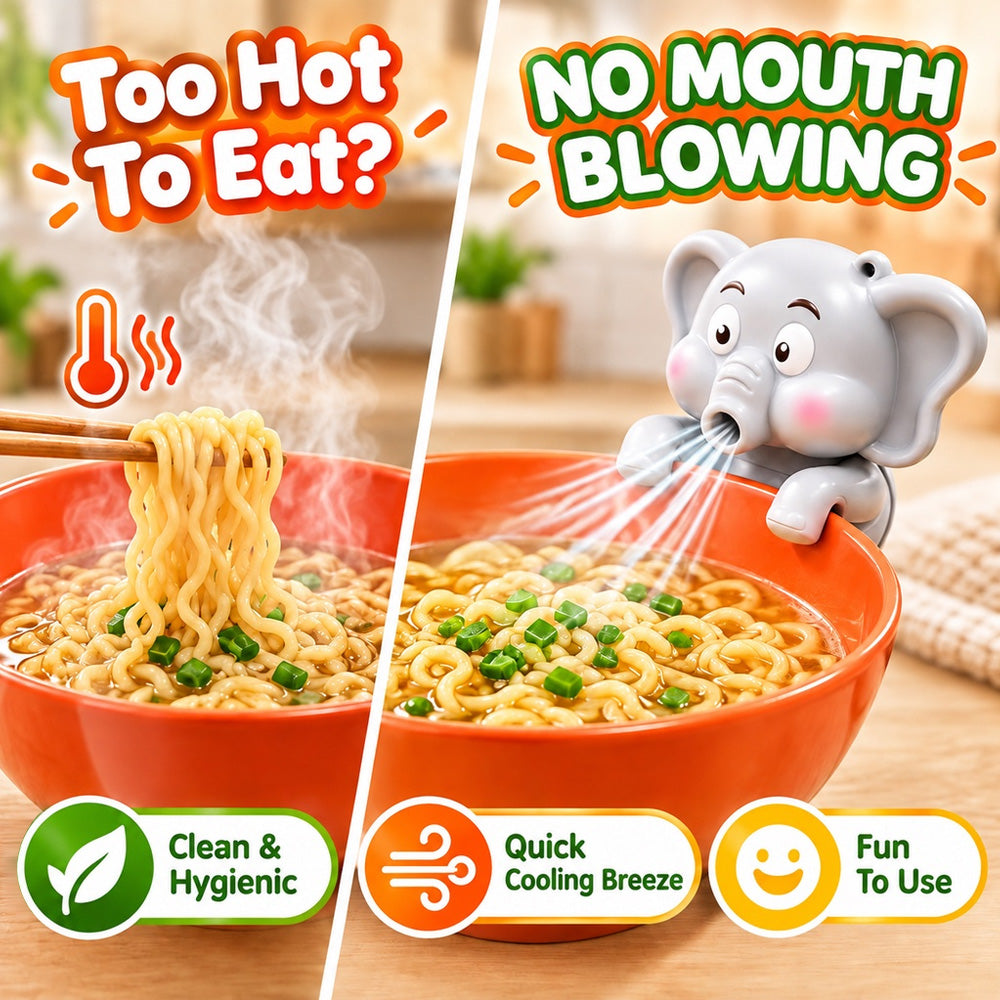 🌬️🦖Clip‑On Mini Fan, Dinosaur & Elephant Styles for Soup, Tea & Coffee