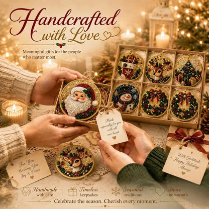 🎅🎄Christmas DIY Diamond Painting Ornaments Kit – Xmas Tree Hanging Craft Decoration✨🎁