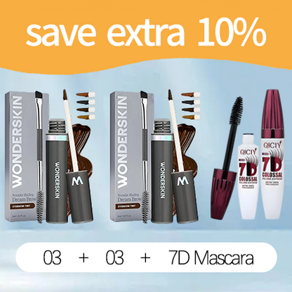 💜Wonderskin WONDER BLADING Dream Brow Gel Serum – Waterproof, Volumising, Buildable Colour & Brow-Boosting Care for Fuller, Healthier Brows Makeup