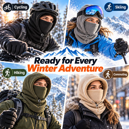 ⌛❄️Limited‑Time 60% OFF ❄️ 3-in-1 Coverage | Thermal Balaclava Face Mask with Adjustable Drawstring