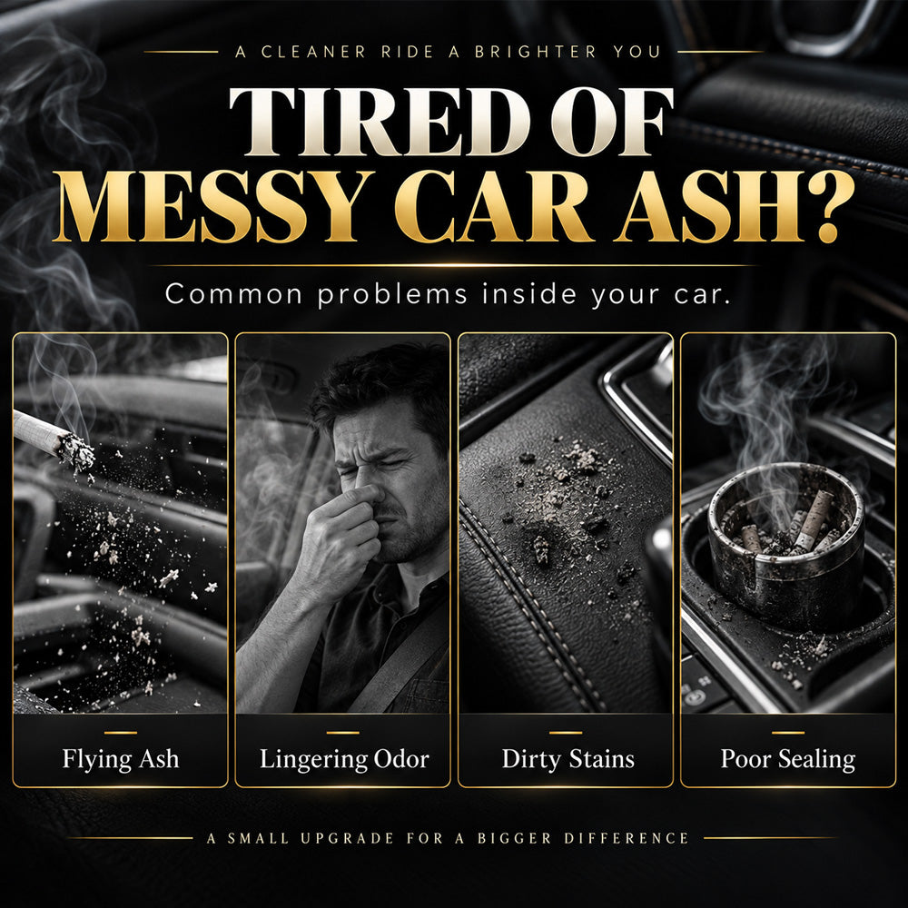 🚗Rotating Car Ashtray with Ceramic Inner Liner---A Cleaner Car Starts With One Small Upgrade