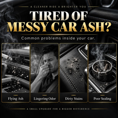 🚗Rotating Car Ashtray with Ceramic Inner Liner---A Cleaner Car Starts With One Small Upgrade