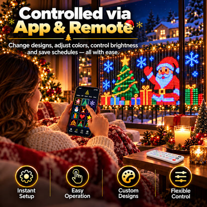 💥LIMITED‑TIME 50% OFF! 🎄 Upgraded Smart Animated Christmas Lights 📱 Tap, Glow & Enjoy the Christmas Magic✨Connect multiple lights – create a shared lighting pattern via the app