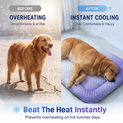 60%off ❄️Pet Cooling Mat for Dogs & Cats 🐾  Naturally Cool Ice-Silk Pad • Breathable, Washable & Soft (Copy)