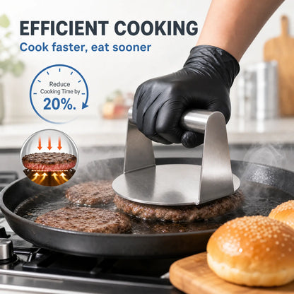 ✨ 50% OFF Burger & Dough Press 🍔 Stainless Steel Burger Press 4.72" Round Smash Burger Press‑ Pro Non‑Stick Burger Smasher 🍔