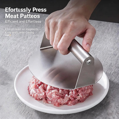 ✨ 50% OFF Burger & Dough Press 🍔 Stainless Steel Burger Press 4.72" Round Smash Burger Press‑ Pro Non‑Stick Burger Smasher 🍔