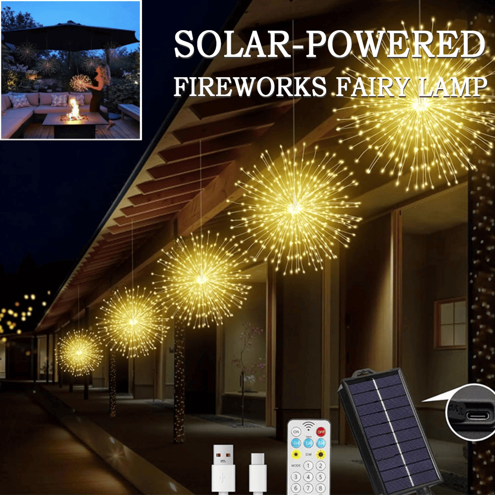 🔥48% discount while stocks last!🎉Solar fireworks fairy lights for gardens and parties