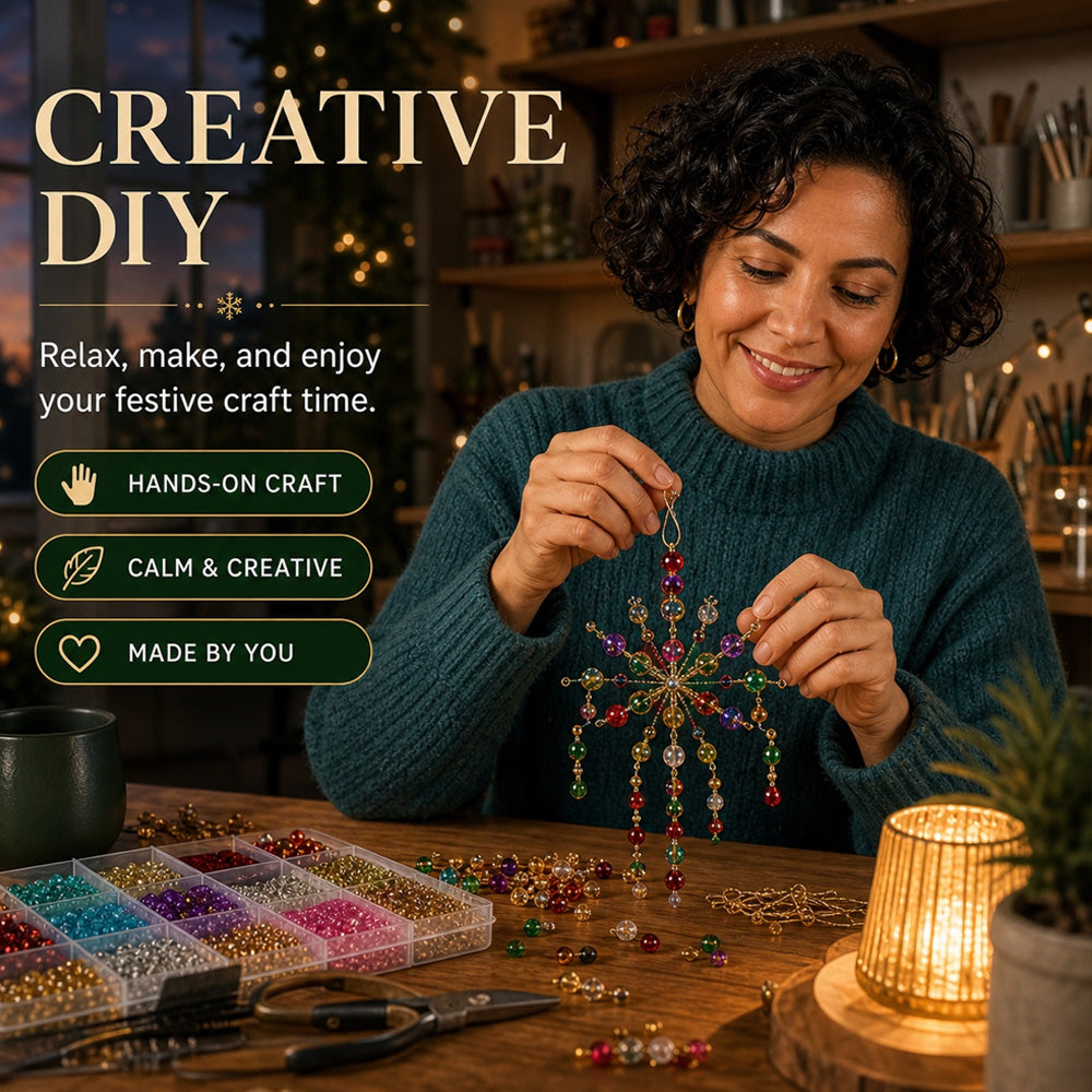 🎄✨ DIY Beaded Christmas Tree Kit – 🎅Create Your Own Sparkling Holiday Decoration