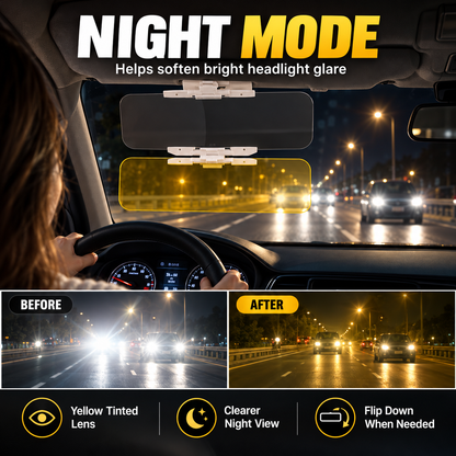 Universal HD Anti-Glare Car Visor for Day & Night-Upgraded Mirror Version