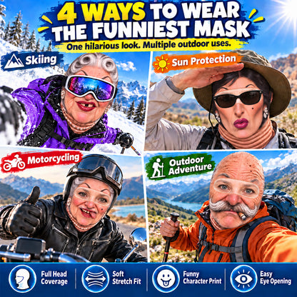 ⛷️ Funny Ski Mask – Born for the Slopes Winter Face Cover