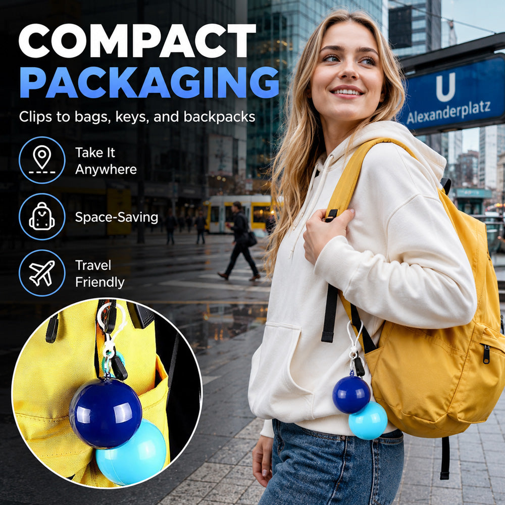 🌧️50% OFF NOW! Pocket‑Size Disposable Raincoat for Unexpected Showers, Compact Ball‑Packaged Waterproof Emergency Poncho, One‑Size‑Fits‑All Lightweight Rain Protection for Travel, Hiking & Outdoor Events
