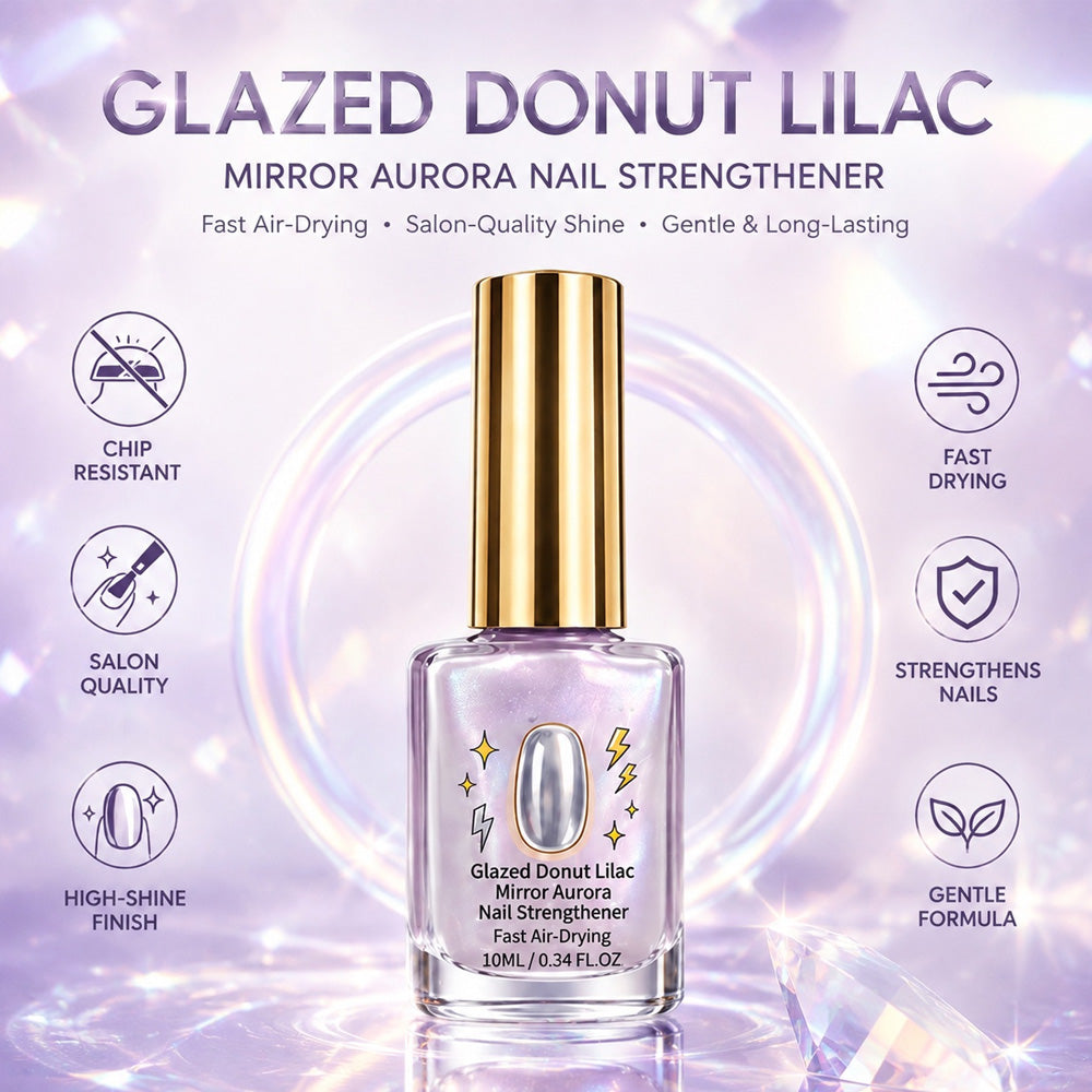 📢📢49% OFF !! ⏰Lilac Glossy Mirror Nail Strengthener