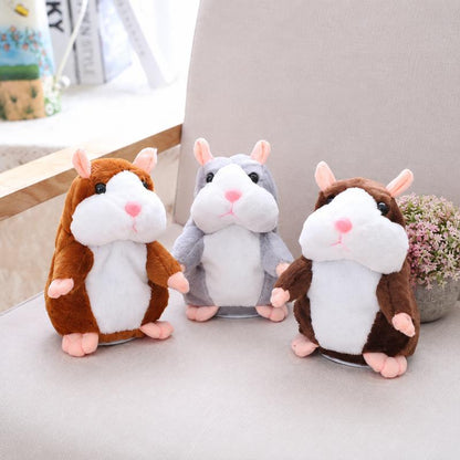 🐹 Last Day Special Price £9.99! Free Shipping！✨Talking Hamster Plush – repeats whatever you say, auto head-shaking, hilarious fun for kids & adults.🎁
