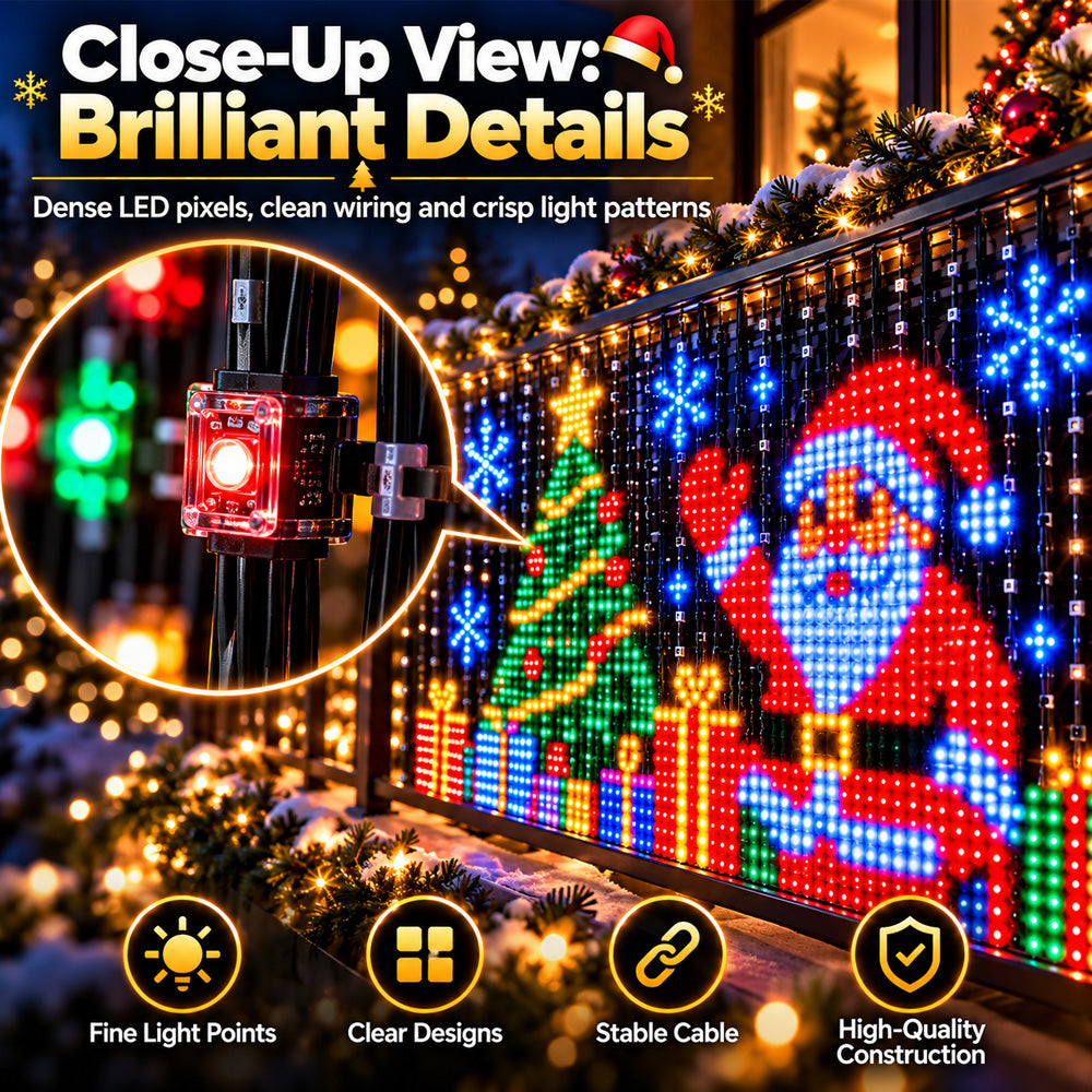 💥LIMITED‑TIME 50% OFF! 🎄 Upgraded Smart Animated Christmas Lights 📱 Tap, Glow & Enjoy the Christmas Magic✨Connect multiple lights – create a shared lighting pattern via the app