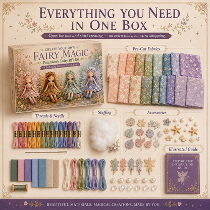 🥳2026 HOT SALE🥳💞50K+ SOLD!🧵✨ 50% OFF! Fairy Patchwork DIY Collection – Stitch 4 unique fairies, create keepsakes to treasure. Perfect for craft lovers & magical gifts! 🧚‍♀️💫