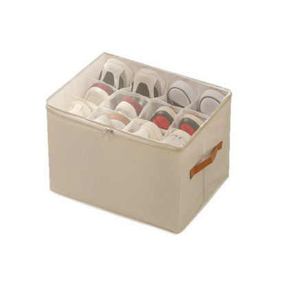 ⏰🔥LIMITED TIME 49% OFF! 👟 Fabric Shoe Organizer Storage Box – Foldable, Large Capacity, Dustproof & Breathable for Closet & Bedroom 🧺✨