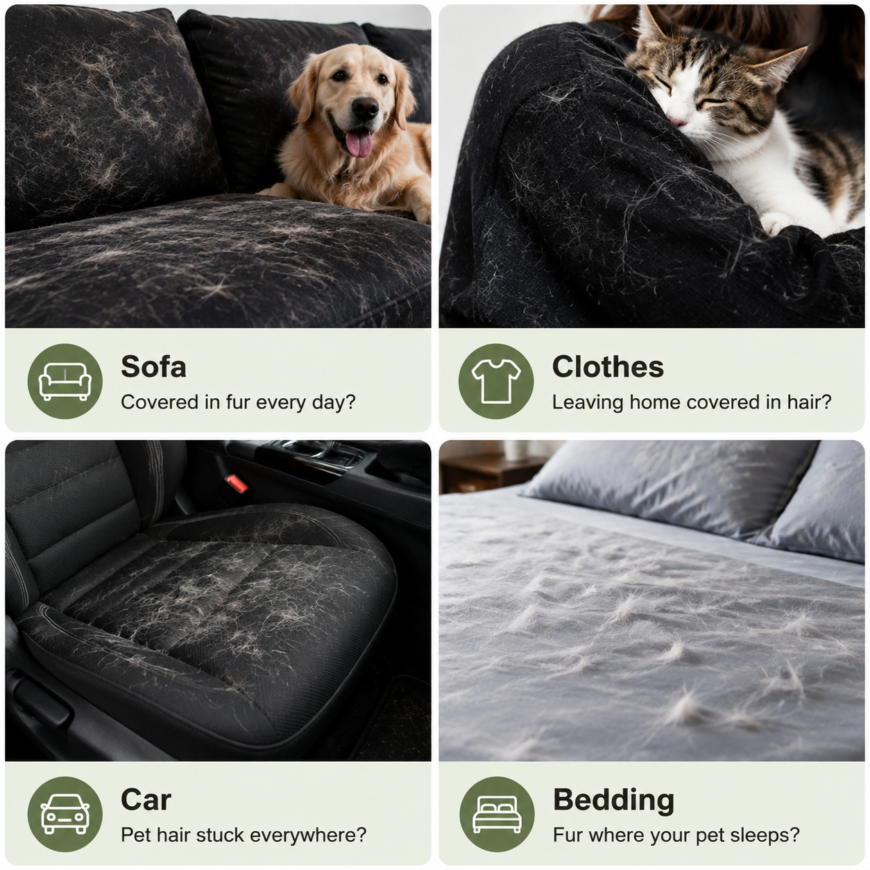 🐾🧤50%OFF|Pet Hair Remover Glove✨ Removes Dog & Cat Hair In Seconds ♻️ Reusable 1000+ Times 🛋️ Works On Sofas, Clothes & Cars