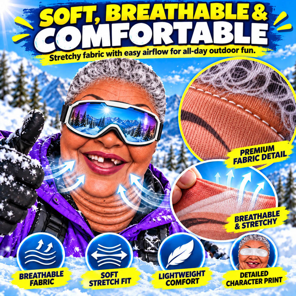 ⛷️ Funny Ski Mask – Born for the Slopes Winter Face Cover