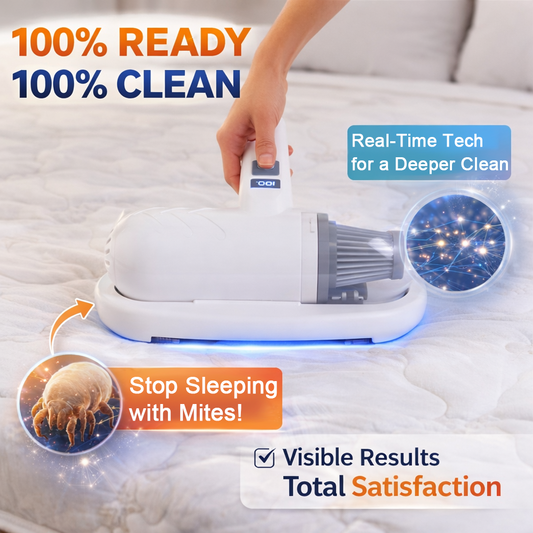 🎉Flash Sale(🚀50%OFF)⚡50K+ SOLD!💝Bed vacuum cleaner with UV-C light – beating, vacuuming, and UV sterilization all in one!💥