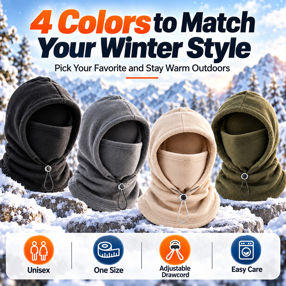 ⌛❄️Limited‑Time 60% OFF ❄️ 3-in-1 Coverage | Thermal Balaclava Face Mask with Adjustable Drawstring