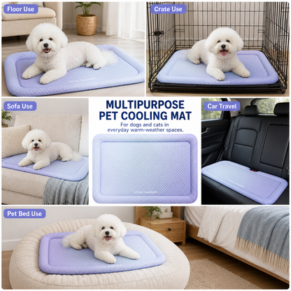 60%off ❄️Pet Cooling Mat for Dogs & Cats 🐾  Naturally Cool Ice-Silk Pad • Breathable, Washable & Soft (Copy)