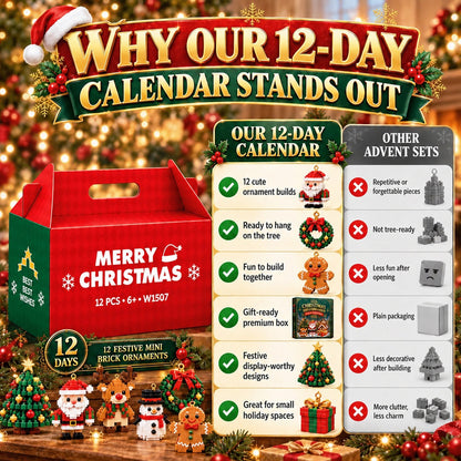 upsell-⏳ Last day to save 49% – 🎄 12-Day Mini Christmas Ornament Advent Calendar | 12 unique festive buildable designs with hanging loops—perfect for decorating Christmas trees, wreaths, and holiday displays 🧱 (Copy)