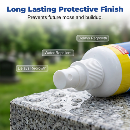 ⏰BUY 2 GET 1 FREE!🎁Headstone Cleaning & Restoration Spray – Remove Stains Instantly