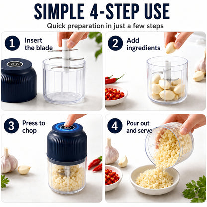🥳 Mini Electric Garlic Chopper Press with Container & 💕Food processor💕