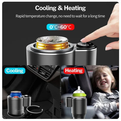 🔥❄️Car Cup Holder Smart 2-In-1 Warmer And Cooler Electric