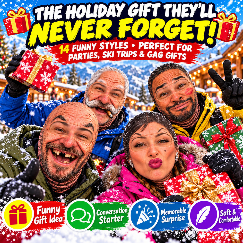 ⛷️ Funny Ski Mask – Born for the Slopes Winter Face Cover