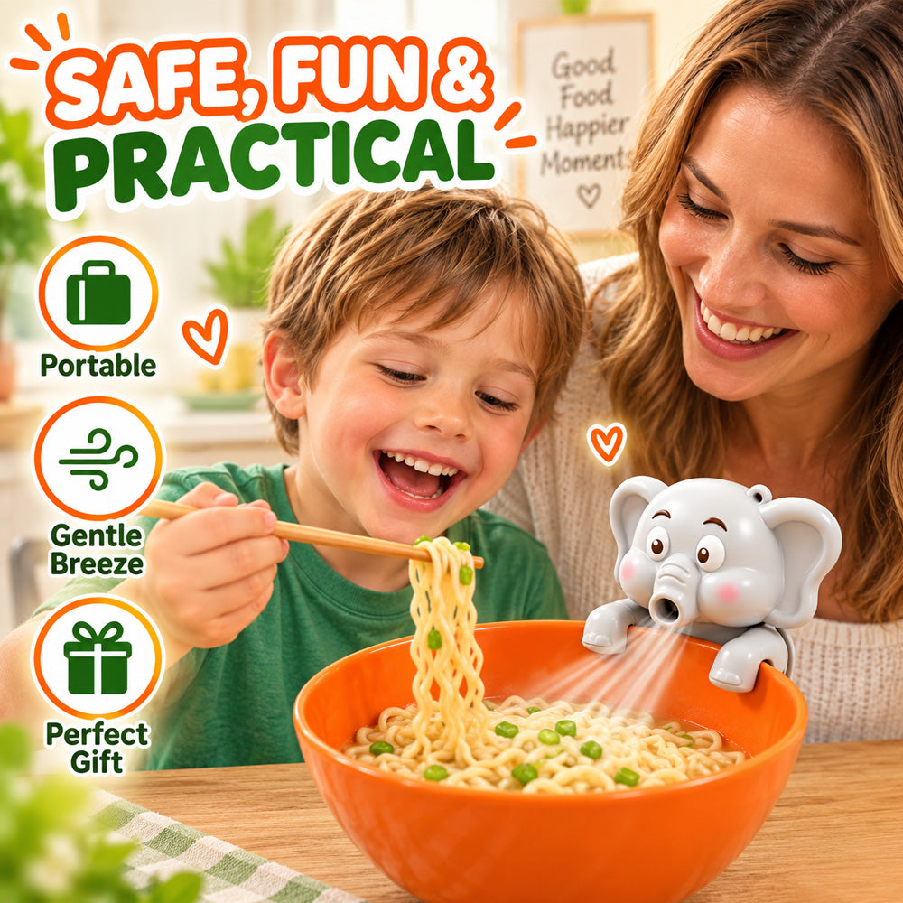🌬️🦖Clip‑On Mini Fan, Dinosaur & Elephant Styles for Soup, Tea & Coffee