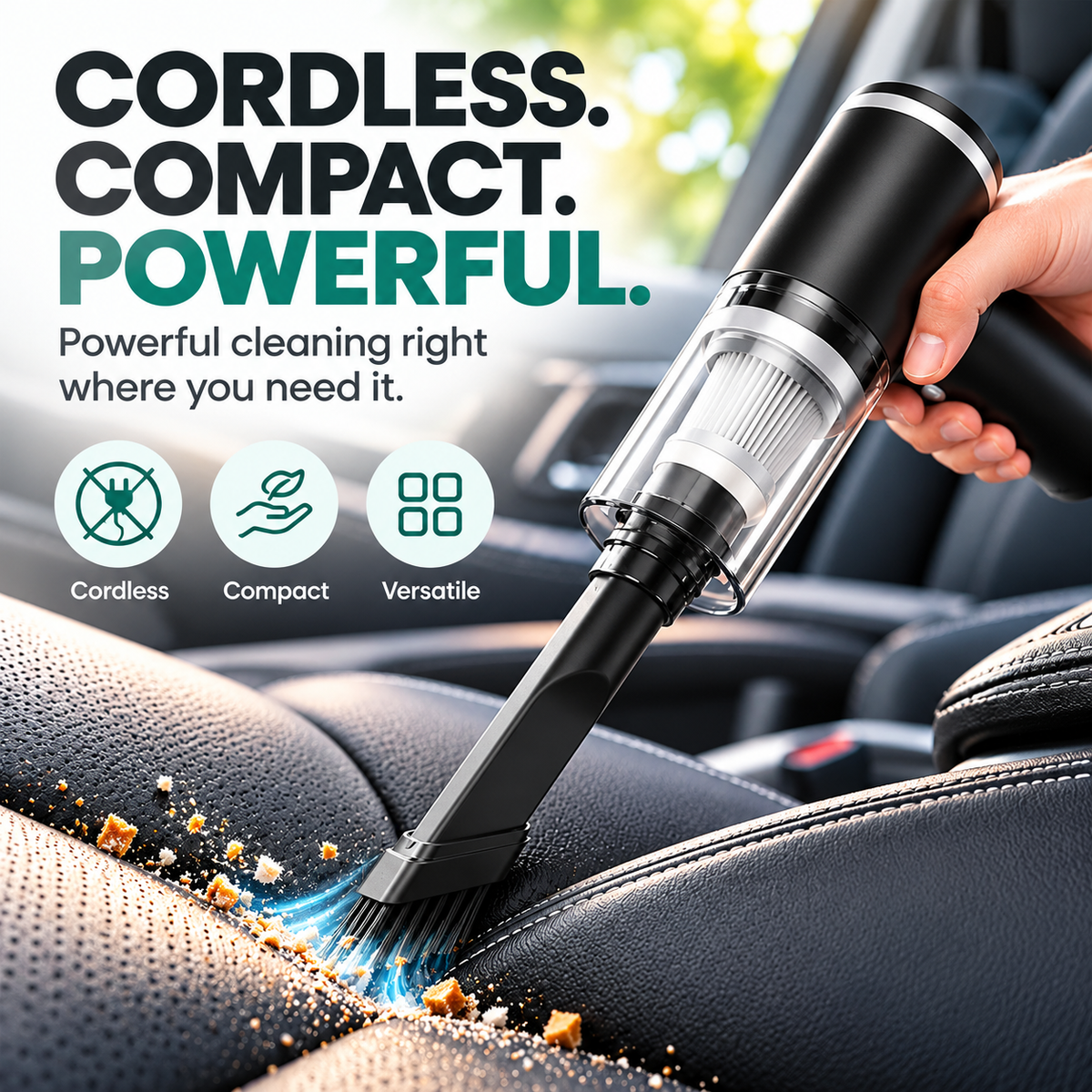 📢📢50% OFF !! ⏰ 2026 Upgraded Cordless Car Vacuum Cleaner — Compact, Lightweight & Easy to Use🚗🚗