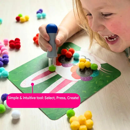 Pom Pom Kit – create soft 3D animals with fluffy pom poms, without any mess! (Ages 5+)