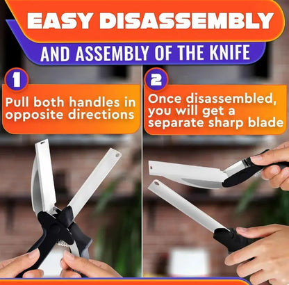 🧑‍🍳 2 in 1 Kitchen Scissors for Food - Stainless Steel Cutting Board Scissors with Safety Lock