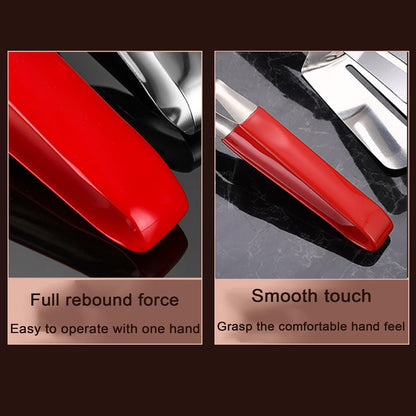 🍳👨‍🍳Buy One, Get One Free,Stainless Steel Grill Clamp Spatula, Anti‑Scald Extended Handle Spatula Tongs 🍳2PCS Makes Cooking Easier – One for Meat, One for Veg 🥩🥦