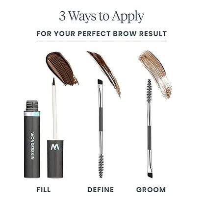 💜Wonderskin WONDER BLADING Dream Brow Gel Serum – Waterproof, Volumising, Buildable Colour & Brow-Boosting Care for Fuller, Healthier Brows Makeup