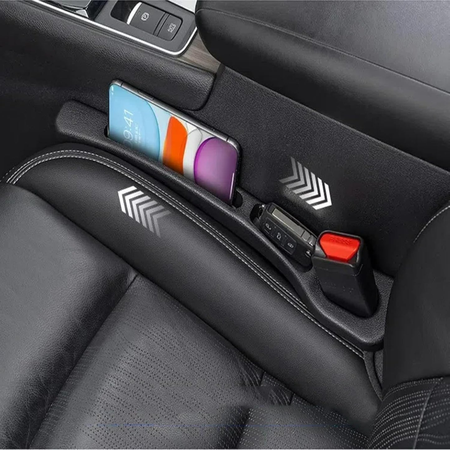 🚗Stop Losing Your Phone Between Car Seats💺🌟Universal Seat-Gap Filler • Double-Slot Organizer🌟