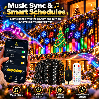 💥LIMITED‑TIME 50% OFF! 🎄 Upgraded Smart Animated Christmas Lights 📱 Tap, Glow & Enjoy the Christmas Magic✨Connect multiple lights – create a shared lighting pattern via the app