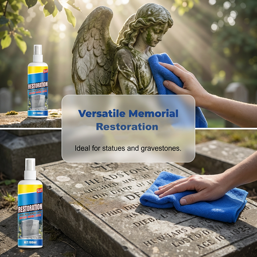 ⏰BUY 2 GET 1 FREE!🎁Headstone Cleaning & Restoration Spray – Remove Stains Instantly