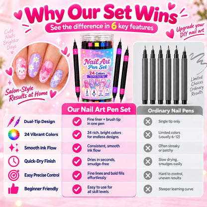 upsell-💅 LIMITED‑TIME 50% OFF! 💥 24 Colors Dual Ended Nail Art Pens Set – Creative, Salon‑Quality, Easy DIY ✨