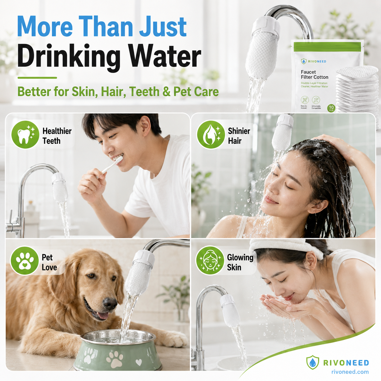 🔥🔥Buy 2 get 1 free ✨️Anti-Splash Kitchen Faucet Filter for Sediment & Rust Removal