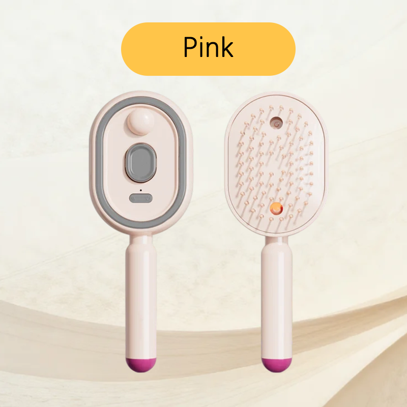💖Scalp Massager Comb 💆‍♀️ – Self-Cleaning 🧼, Tangle-Free ✂️ & Frizz-Control Hair Brush with Soothing Mist Spray 💨✨ | Perfect for Dry, Brittle Hair 💧🌟